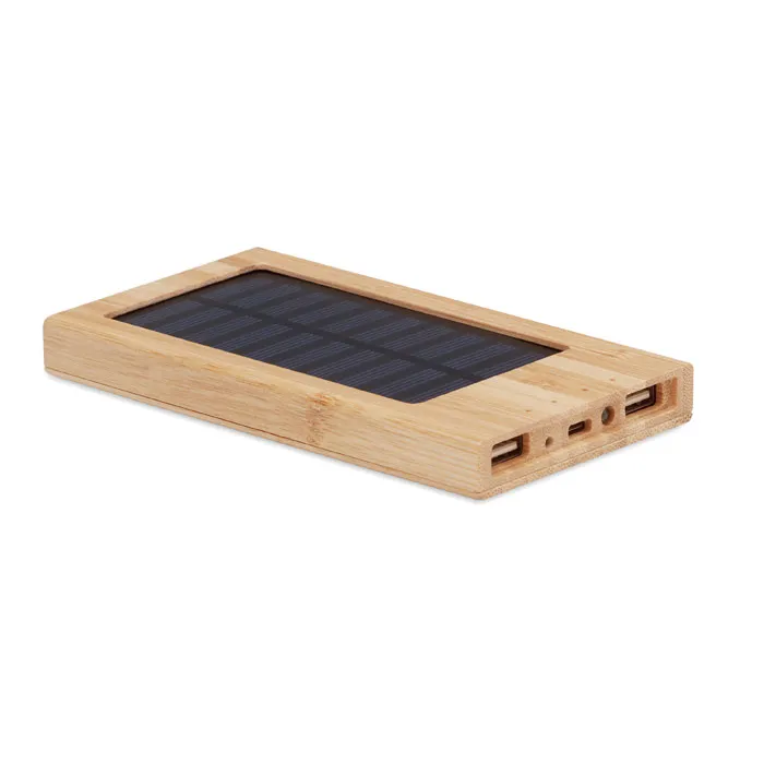 Powerbank met bamboe behuizing
