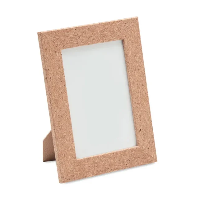 Fotolijst van kurk met een foto erin