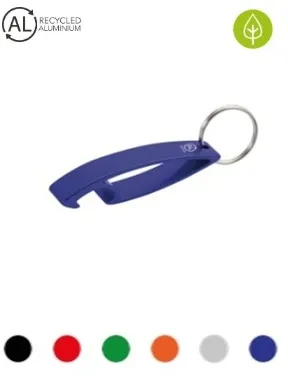 Metalen sleutelhanger met flesopener